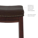 (brown) - Linon Claridge Patches Bar Stool, 80cm , Brown