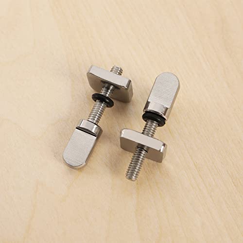 ECSiNG 8 Sets Surfboard Fin Screws 316 Stainless Steel Anti-Rust Surfboard Tail Flat Straight Brace Brackets for SUP Single Fin Paddleboard