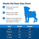 PetSafe Never Rust Dog and Cat Door, Medium, for Pets Up to 40 lb, Paintable, Easy DIY Installation, Closing Panel Included, Install in Interior and Exterior Doors or Walls, Durable, Adjustable Flap