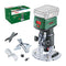 Bosch 18V Cordless Brushless Trim Router Without Battery, Inc 3mm Round Over Bit, 1/4" Collet, Parallel Guide (AdvancedTrimRouter 18V-8). Made in Europe