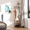 ZERDER Coat Rack Freestanding, Corner Hall Tree Clothes Rack, Coat Hanger Stand with Movable Hooks for Clothes, Hat, Bag, Rustic Brown ZER-009Br