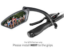 Venzo Bicycle Bike Handlebar Mount Mirror Silver Lens 50% Anti-glare Glass - Big Rear View Crystal Clear - Cycling Mountain or Road Bike Right