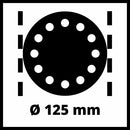 Einhell Random Orbital Sander TC-RS 425 E (425 W, Sanding Disc Diameter 125 mm, Max. Vibration Speed 26,000 rpm, Oscillating Circuit 2.5 mm, Including Sandpaper 1x P60, P80, P120)