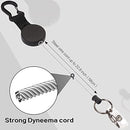 FYY (2 Pack) Heavy Duty Retractable Badge Holders Reel with [Carabiner] [Key Chain Keychain] and [ID Card Holders] 22.8 inches Reinforced Wire Cord - Black