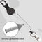 FYY (2 Pack) Heavy Duty Retractable Badge Holders Reel with [Carabiner] [Key Chain Keychain] and [ID Card Holders] 22.8 inches Reinforced Wire Cord - Black