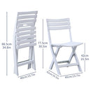 KAIHAOWIN 4-Pack Plastic Folding Chairs for Indoor and Outdoor Use Foldable Chairs for Patio Garden Beach Balcony Porch Lightweight & Waterproof -White