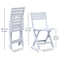 KAIHAOWIN 4-Pack Plastic Folding Chairs for Indoor and Outdoor Use Foldable Chairs for Patio Garden Beach Balcony Porch Lightweight & Waterproof -White