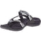 Merrell Women's District Mendi Thong Sandal, BLACK/WHITE, 6 medium