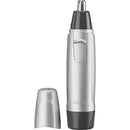 Braun Ear and Nose Hair Trimmer for Men and Women, Battery Operated Electric Groomer, Black/Silver, AA Battery Included