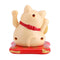 Lucky Cat, Solar Powered Cute Waving Cat, Maneki Neko Waving Arm for Fortune Money and Good Luck, Fengshui Lucky Cat Swinging Arm for Home Display/Car Decor(Yellow)