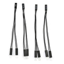 E-outstanding 4PCS 2 Pins Single Female to Dual Male Jumper Splitter for PC Motherboard Power Light-Emitting Diode Switch Reset HDD Hard Drive