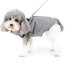 Zunea Dog Jacket Coat for Small Dogs Cats Winter Warm Puppy Clothes with D-Ring for Harness Leash Soft Zipper Jacket Cold Weather Pet Apparel Clothing for Chihuahua Yorkie Gray XS