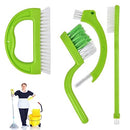 Tile Grout Cleaner Brush, Tile Joint Scrub Brush with Handle, Stiff Cleaning Brush for All of The Household Such as Shower,Bathroom, Kitch, Seams, Floor Lines (4 in 1)