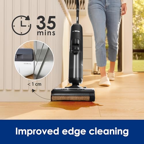 Tineco Floor ONE S5 Smart Cordless Wet Dry Vacuum Cleaner and Mop for Hard Floors, Digital Display, Long Run Time, Great for Sticky Messes and Pet Hair, Space-Saving Design