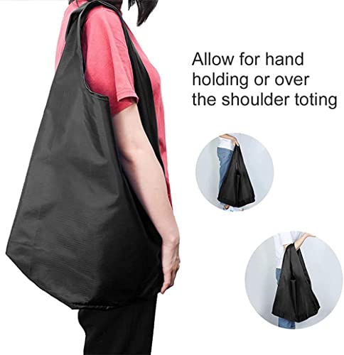 Reusable-Grocery-Bags-Foldable-Machine-Washable-Reusable-Shopping-Bags10 Pack Extra Large Folding Reusable Bags Totes Storage Bag (Colour)