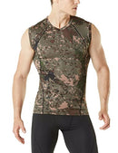 TSLA Men's Thermal V-Neck Sleeveless Compression Shirts, Athletic Base Layer Top, Winter Gear Running T-Shirt V35-PCK_L Medium