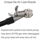 Venzo Bike Bicycle High Pressure Shock Pump 300 PSI Max Fork & Rear Air Suspension with Digital Gauge - Great for Mountain Bike MTB Fork