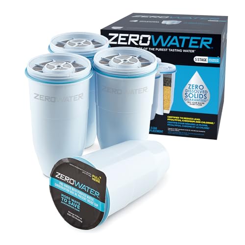 ZeroWater Replacement Filter for Pitchers, 4-Pack - ZR-006
