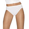 Hanes Women's Comfort Cotton Hi-Cut Panties 5-Pack, White, 9