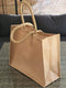 (Pack of 2 Bag) 100% Natural Jute Bag, Reusable Shopping Bag, Hessian Bag, Eco Friendly Bag (Size 32H cm x 40W cm x 18D cm)