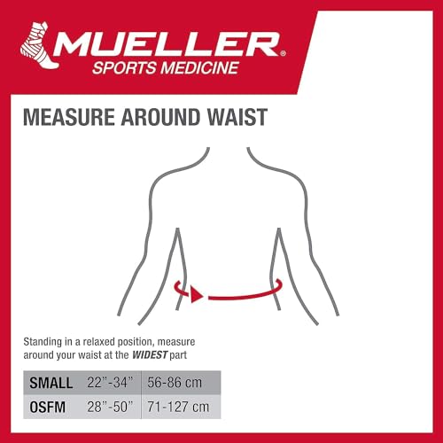 Mueller Adjustable Back Brace, Black, One Size