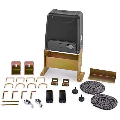 CO-Z Sliding Gate Opener, 550W Automatic Gate Opener with Safety Sensor for Doors up to 3300lb 40ft, Chain Driven Driveway Gate Opening System, Complete Gate Opener Kit with Remote Control