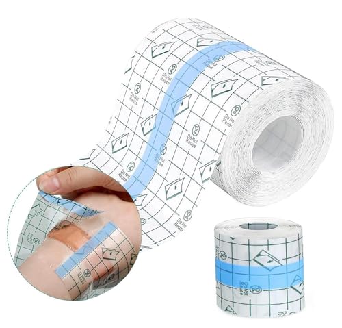 5 cm x 10 M Waterproof Transparent Bandage,BetterJonny Rolls Transparent Dressing Tape Stretch Adhesive Dressing Tapes Dressing Tape for Swimming and Shower