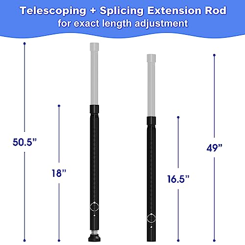 Sliding Door Security Bar, 2 in 1 Patio Door Security Bar Window Security Lock, 16 to 51Inch Adjustable Child Proof Window Security Bars Heavy Duty Sliding Glass Door Lock Bar