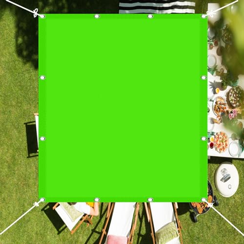 Sun Shade Sail 4x10m(13.12x32.81ft) Water Resistant Sun Shade Sail Canopy Waterproof 98% UV Block with Free Rope for Outdoor Garden Patio Yard Lawn Party, Tender Green