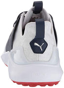 PUMA Men's Ignite Nxt Lace Golf Shoe, White-Silver-peacoat, US 11.5