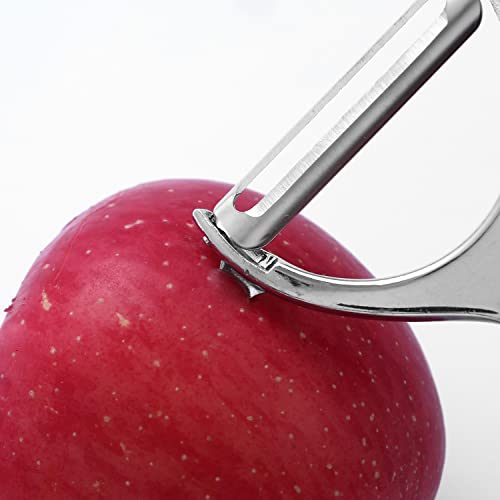 WANBY Peeler Set Stainless Swivel Fruit Vegetable Peelers Set with Ergonomic Non-Slip Handle and Sharp Blade for Fruit Vegetable Potato Carrot Cucumber Apple Cheese Ginger Chocolate