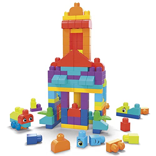 Mega BLOKS Bigger Building Bag Building Set with 150 Big and Colorful Building Blocks, and 1 Storage Bag