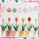 Zeyune 16 Pcs 1.57 Inch Spring Summer Hanging Ornaments Spring Decorations Spring Summer Theme Cute Balls for Holiday Party Favors (Tulip)