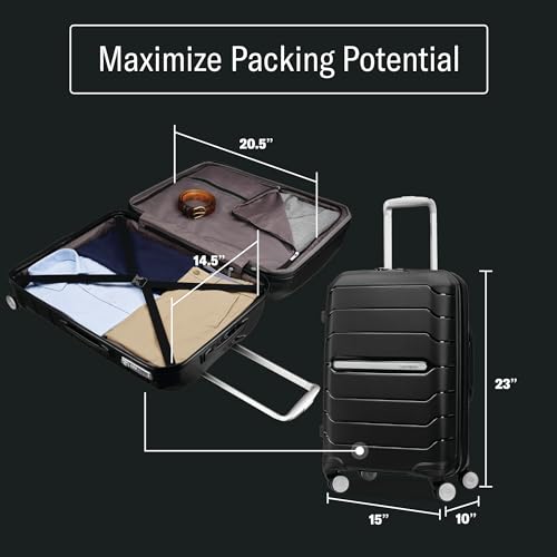 Samsonite Unisex-Adult Freeform Hardside Expandable with Double Spinner Wheels, Amethyst Purple, 2-Piece Set (21/28), Freeform Hardside Expandable with Double Spinner Wheels