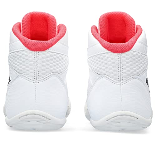 ASICS Kid's Matflex 7 Grade School Wrestling Shoes, White/Diva Pink, 3 Big Kid