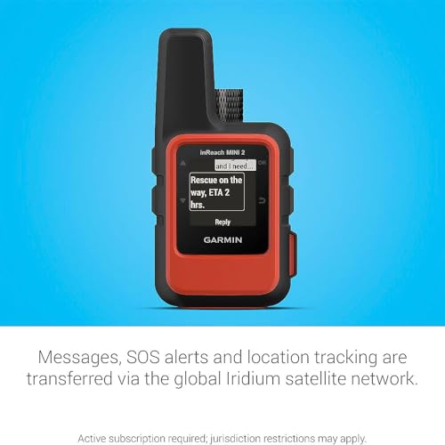 Garmin inReach Mini 2, Lightweight and Compact Satellite Communicator, Hiking Handheld, Orange (010-02602-00)