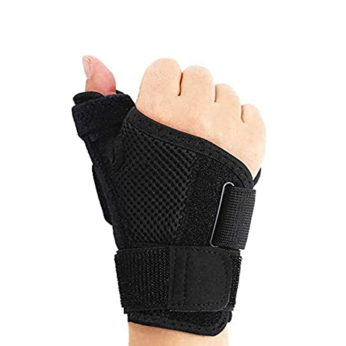 Thumb Spica Splint Wrist Stabilizer Support Brace For thumb Pain, Tendonitis, Arthritis & Sprains One Size Fits Most Fits Both Hands Unisex Black 1 Piece