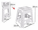 1x Folding Step Stool Portable Plastic Foldable Chair Store Flat Outdoor 39cm