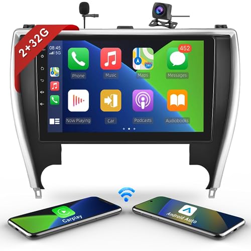 for Toyota Camry 2015-2017 Android Car Stereo Support Wireless Carplay with 10.1” Touchscreen 2+32G Autoradio Android Auto WiFi GPS Navigation Radio Phonelink Backup Camera Headunit