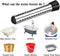 Immersion Water Heater 3000W for Pool Bathtub Bucket, Portable Electric Heater Stainless Steel Guard for Home Outdoor Travel Camping (with Smart Timer)