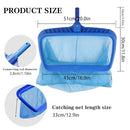 Upgraded Pool Skimmer Net,Heavy Duty Swimming Leaf Rake Cleaning Tool with Deep Nylon Mesh Bag,Fast and Easy for Cleaning Swimming Pool & Pond (20'' Pool Net-Blue)