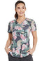 Dickies EDS Women Scrubs Top V-Neck Print DK616, Camo's Abloom, X-Large