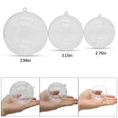 10 Pack Christmas Ornaments Ball Clear Plastic Fillable DIY Craft Ball Ornament 70mm/2.75in Xmas Tree Decoration Transparent Balls for New Years Wedding Home Decor Storage