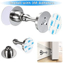 Sumnacon Magnetic Door Stopper, Heavy Duty Stainless Steel Door Stop Holder Come with 4 Pcs 3M Double-Sided Adhesive Tape & Hardware Screws,Install with Adhesive Tape Or Screws On Floor Wall (Silver)