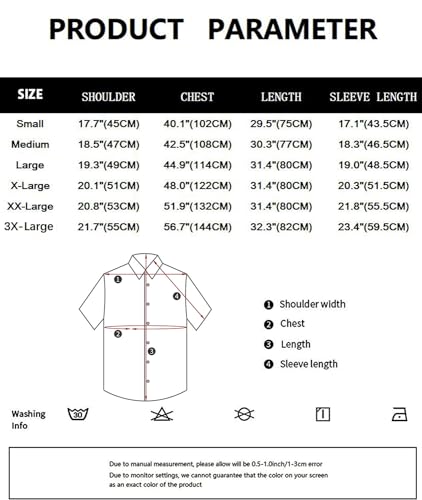 ZEROYAA Men's Casual Urban Stylish Slim Fit Short Sleeve Button Up Dress Shirt with Pocket, Red, 3X-Large