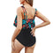 YNIQUE 2 Piece Bathing Suits Tummy Control Swimsuits for Women Top Ruffle Swimwear with High Waisted Bottom Tankini Bikini Set
