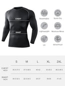 OYGSieg 3 Pack Mens Thermal Shirts Long Sleeve Compression Shirts Athletic Base Layer Top Cold Weather Gear Underwear, 3 Pack(black and Grey), Small