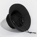 Black Waterproof Bucket Hat for Women and Men - UV Protection Beach Sun Hat Fishing Safari Boonie Hat Rain Hat Adjustable Packable