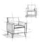Simpli Home AXCCHR-24GR Warren Accent Chair with Hairpin Legs Armchairs, Slate Grey