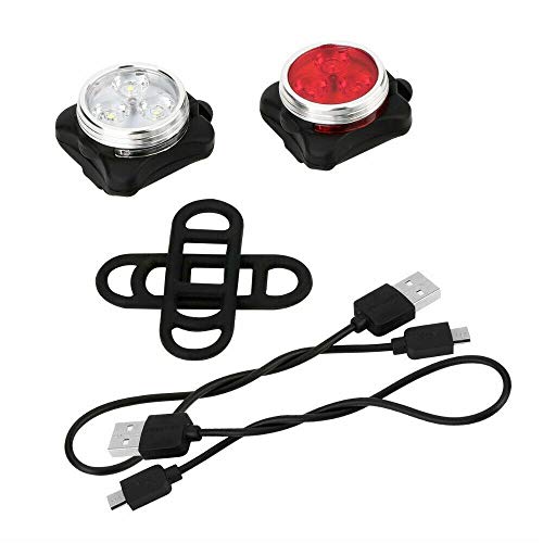 Waterproof Bicycle Bike Lights Front Rear Tail Light Lamp USB Rechargeable IPX4